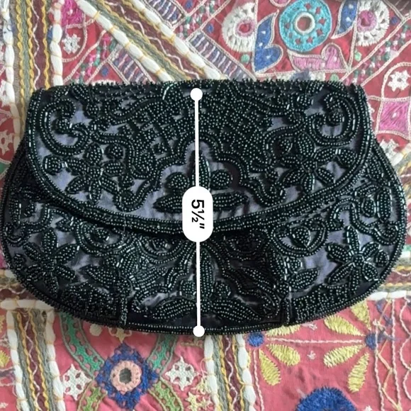 Vintage Michel Swiss Handmade in Paris France 🇫🇷 Beaded Clutch 1940s - Picture 8 of 8